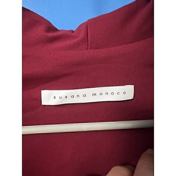 Susana Monaco Cut Out Red Long Sleeve Top, NWOT, Work Attier, Size S - Picture 6 of 6